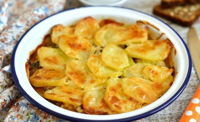 Картошка с грибами в духовке: рецепт от Марии Куликовой